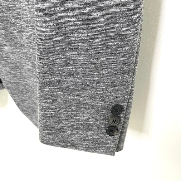 MensTheory Grey Knit Single Button Casual Blazer w Darting & Slit Pockets 46